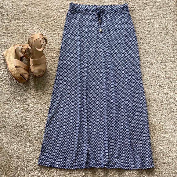 MICHAEL Michael Kors Dresses & Skirts - Michael Michael Kors Navy & White Maxi Skirt